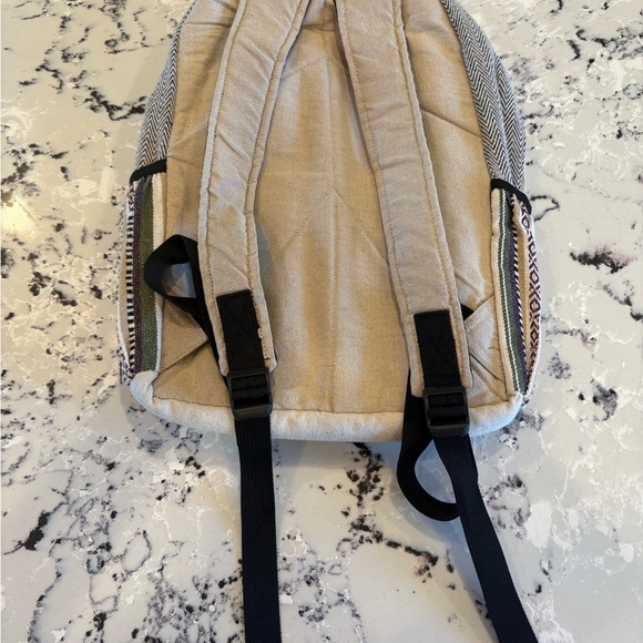 Striped Multicolor Backpack with Moon Design - Picture 2 of 6